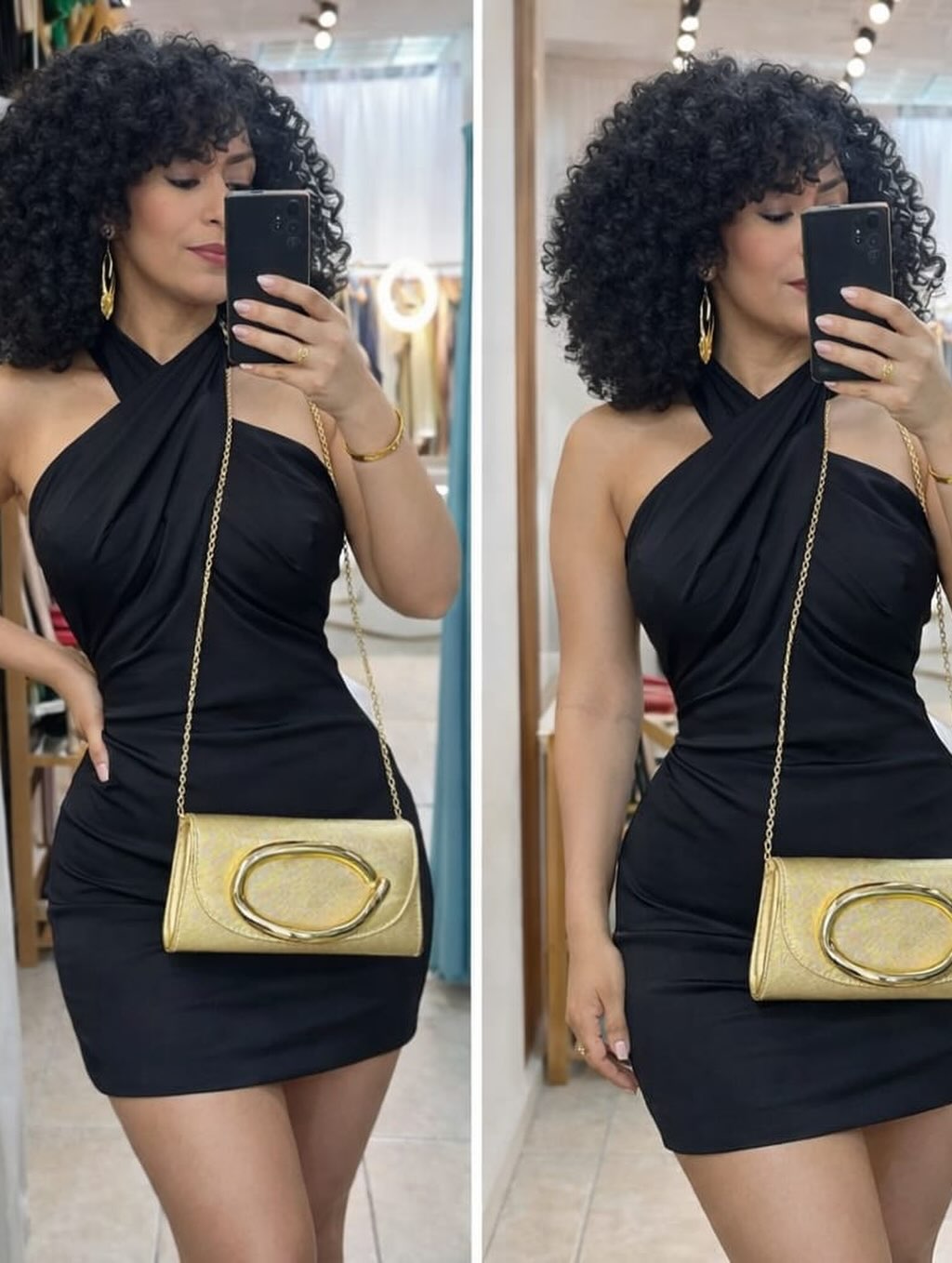 Short blac dress elegante moda femenina en PR