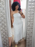 Linen White Maxi Dress