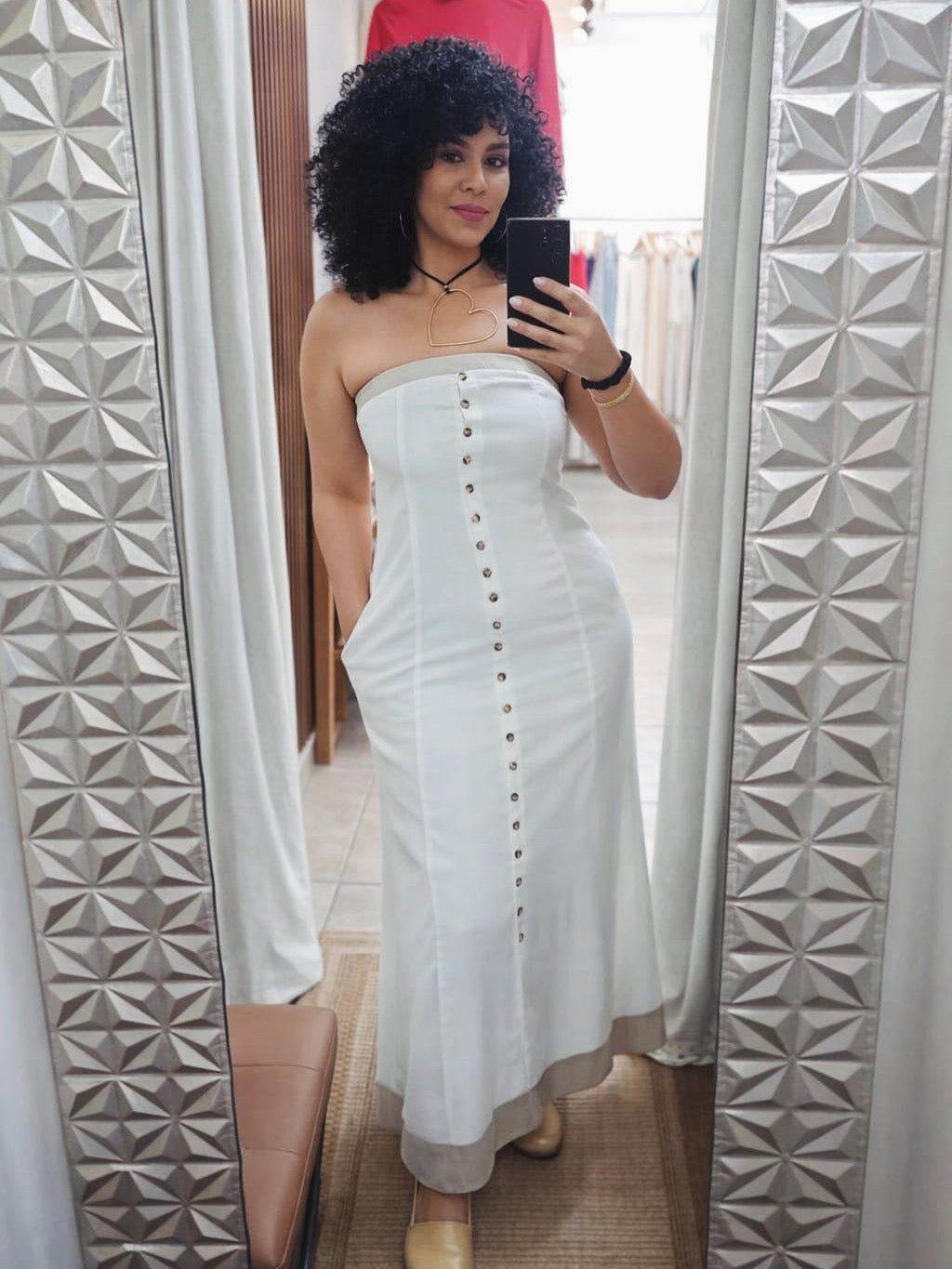 Linen White Maxi Dress