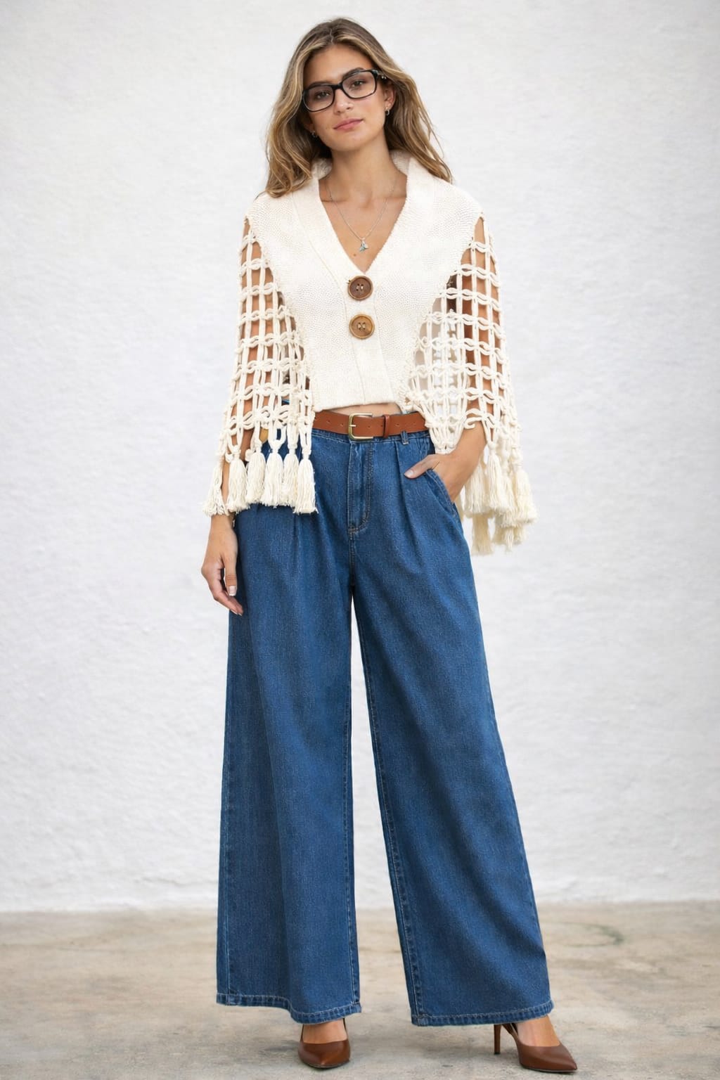 Macramé Tassel Vottined Vest