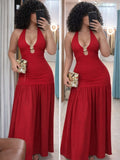 Red dress elegante moda femenina en Puerto Rico