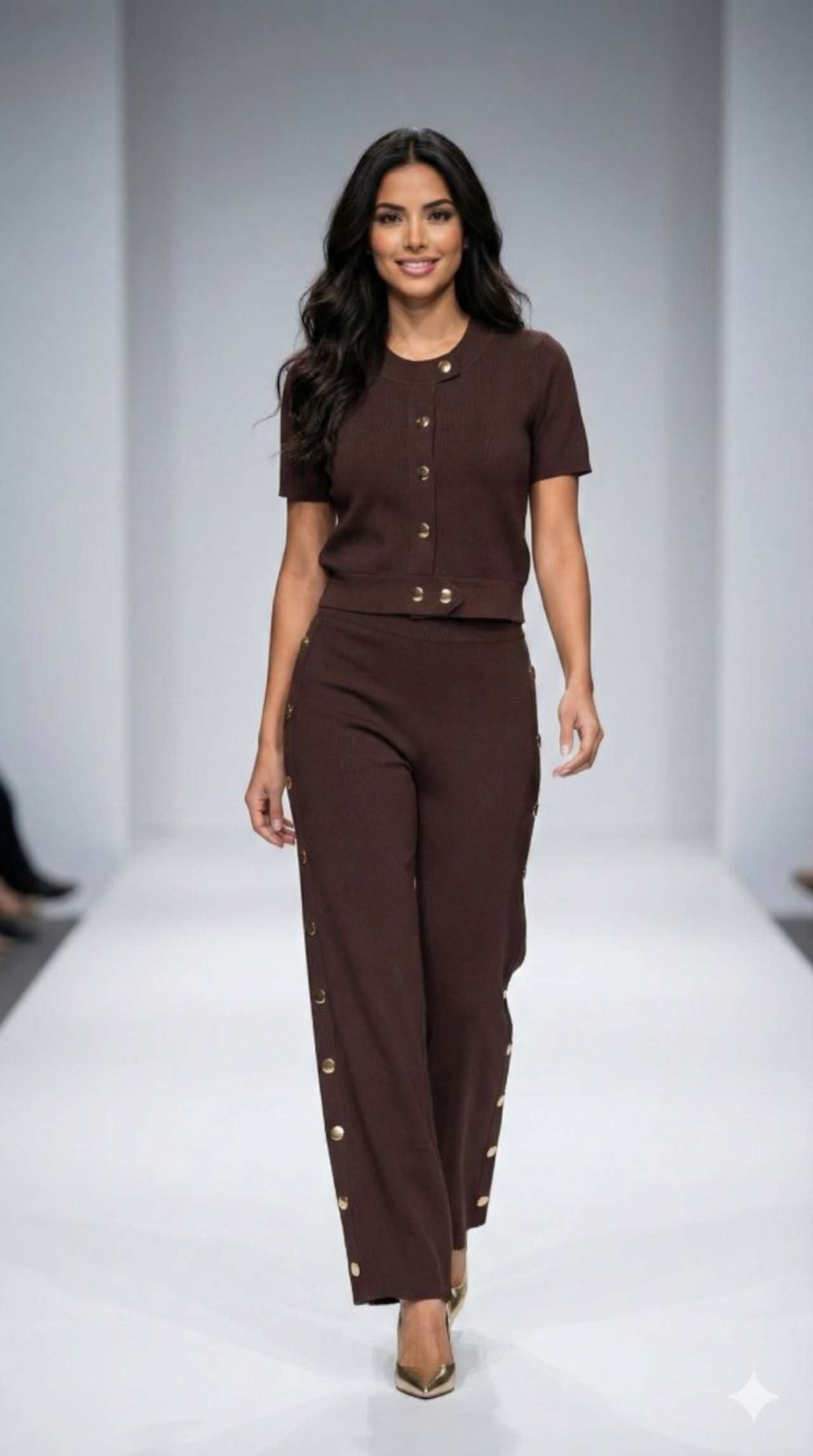 Brown Det elegante moda femenina en puerto Rico 