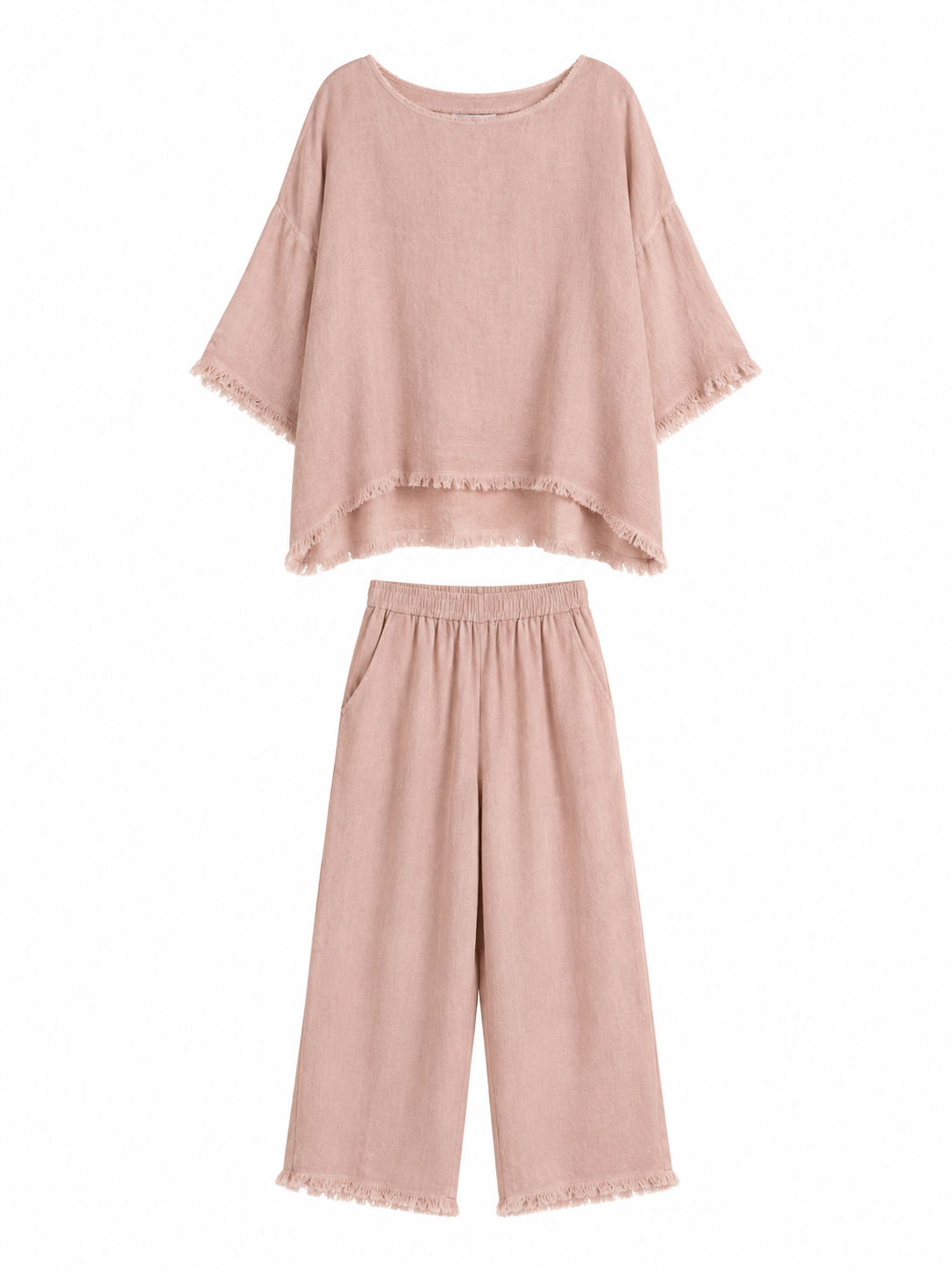 Salmon Linen Set Italy