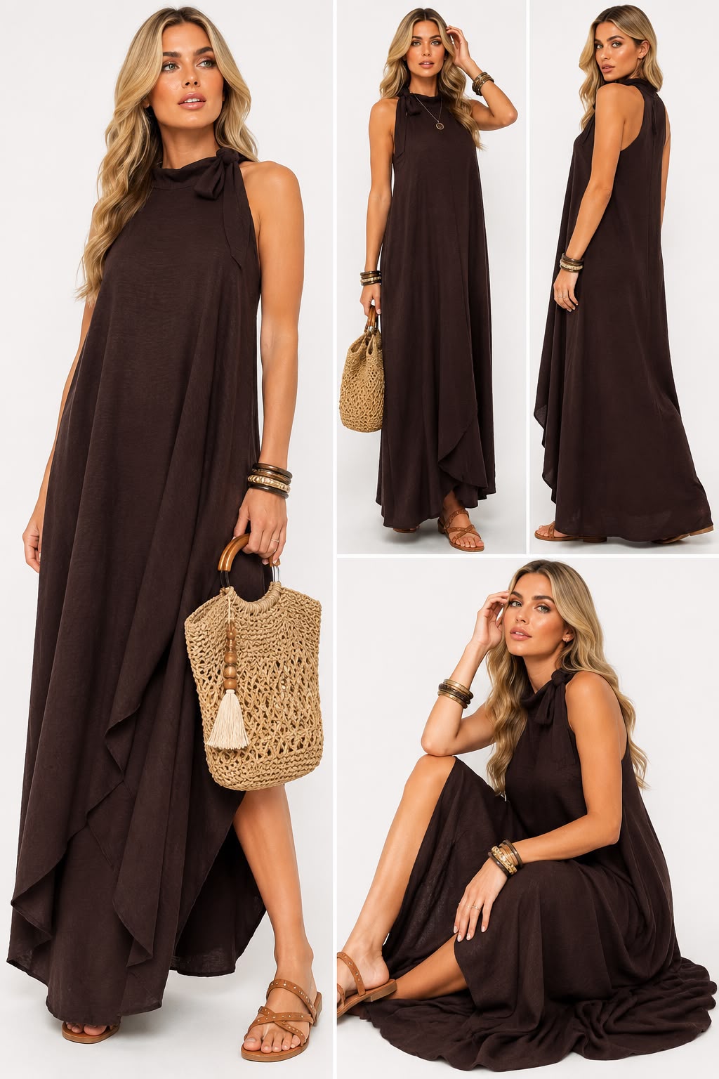 Maxi Dress Brown