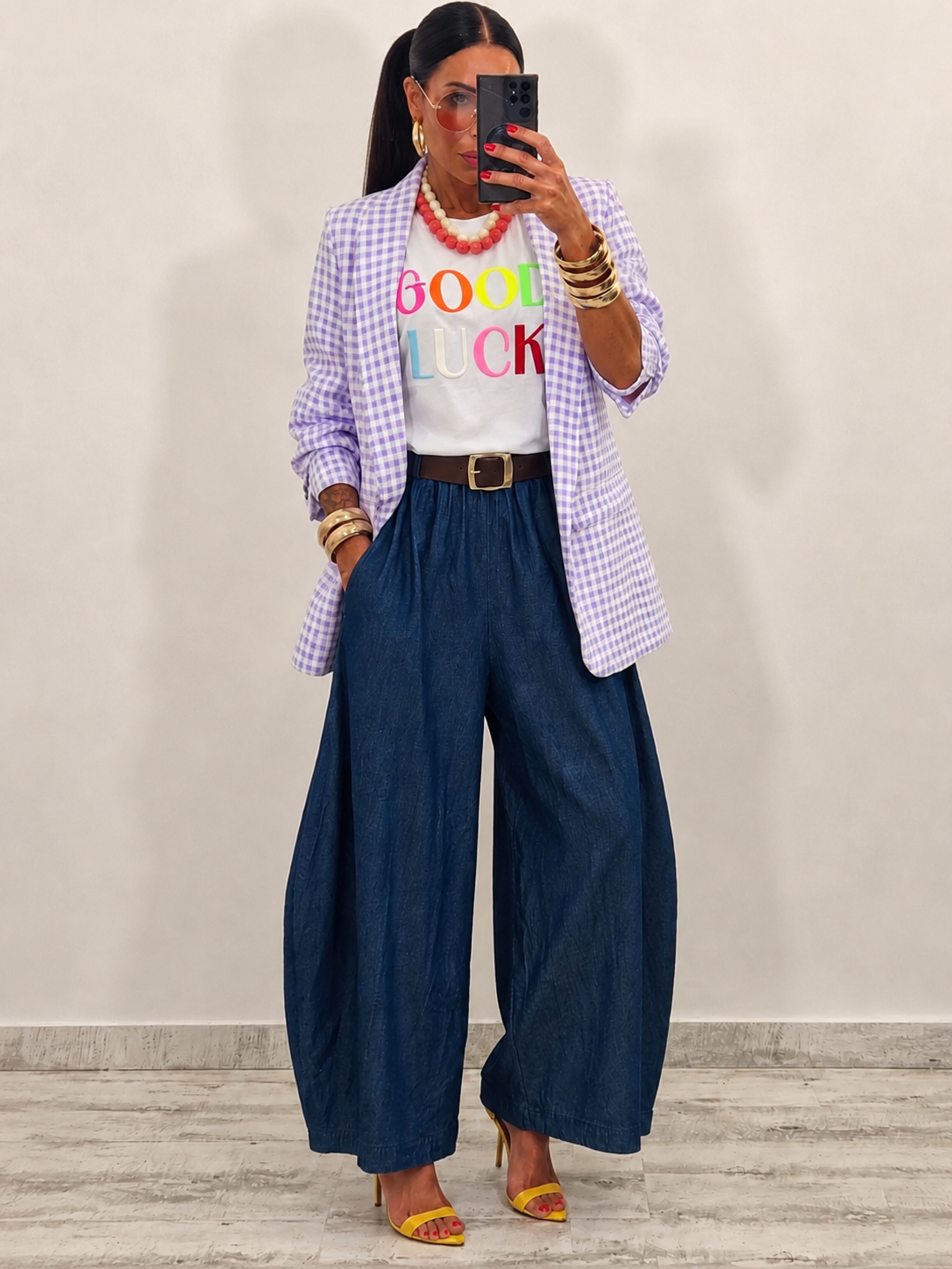 Gingham Lavanda Blazer