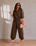 Travel Set Brown /Polka Dot