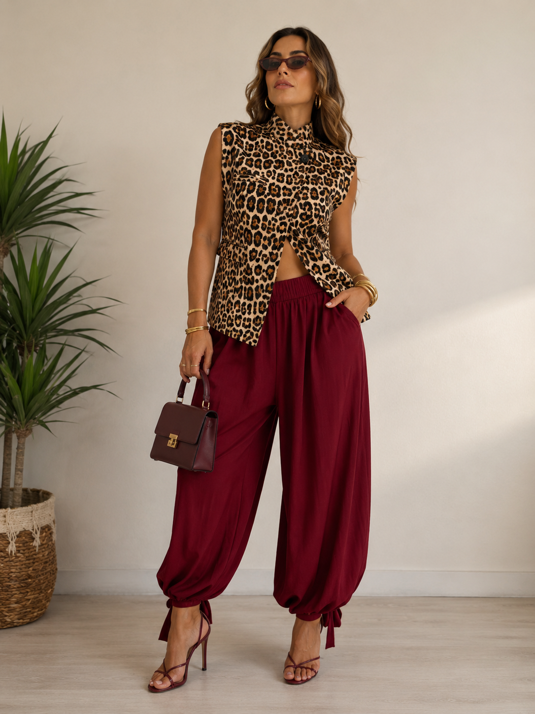 Animal Print Vest Italy