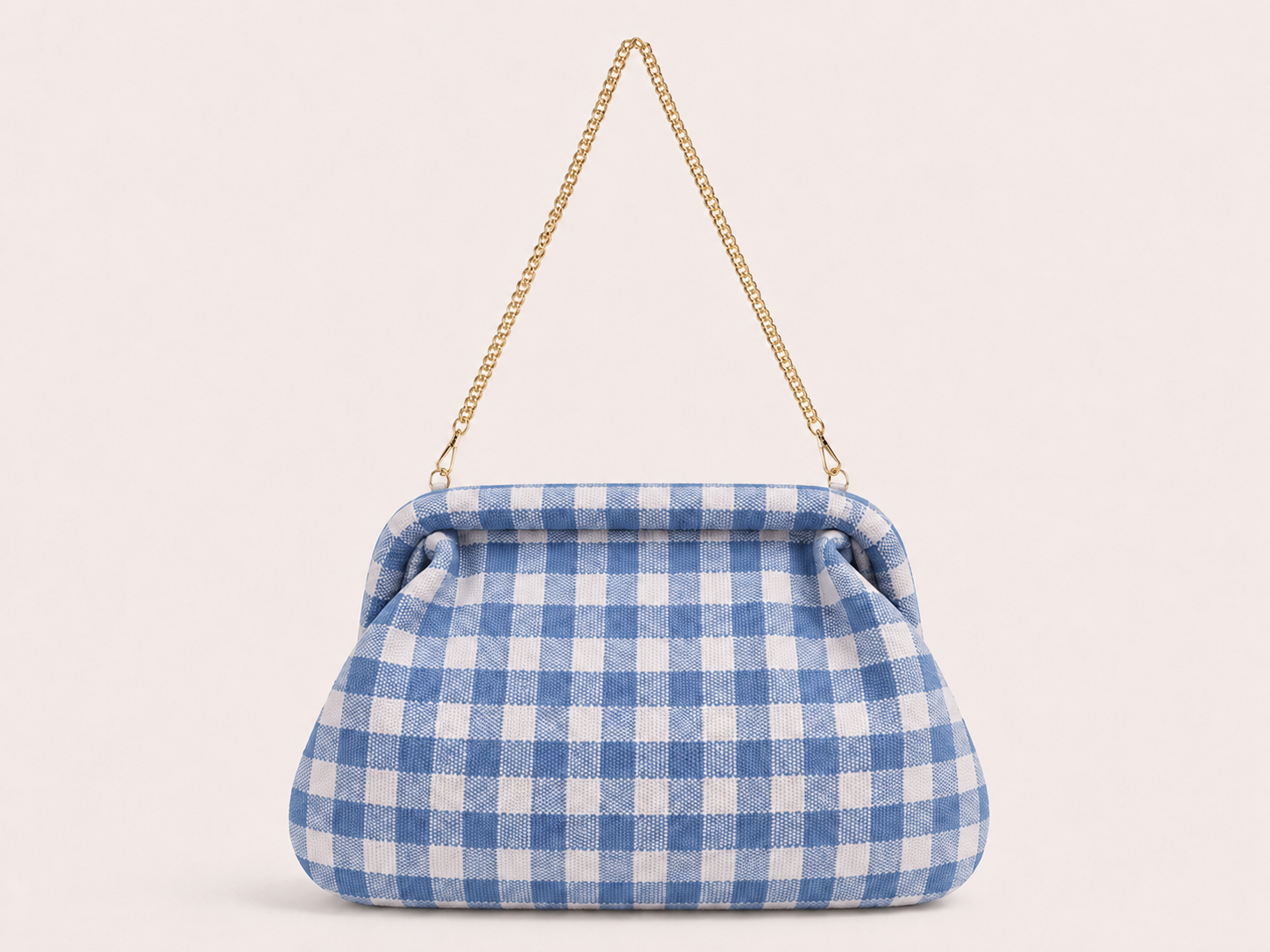 Gingham Cloud Clutch