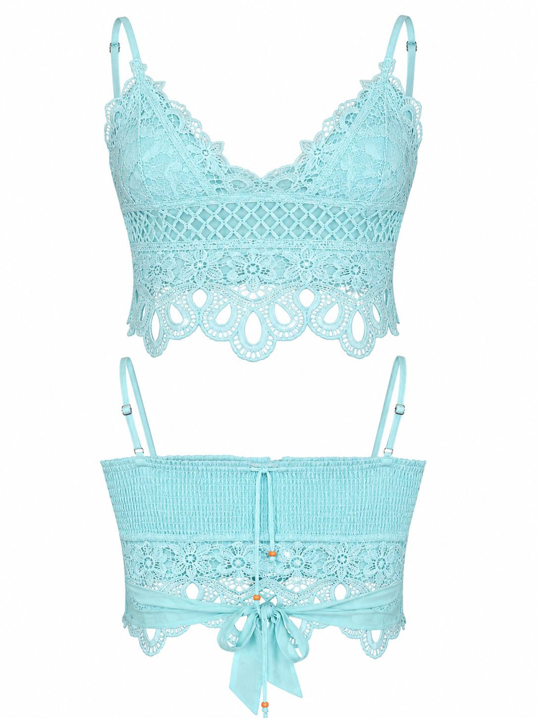Turquoise Crochet Top