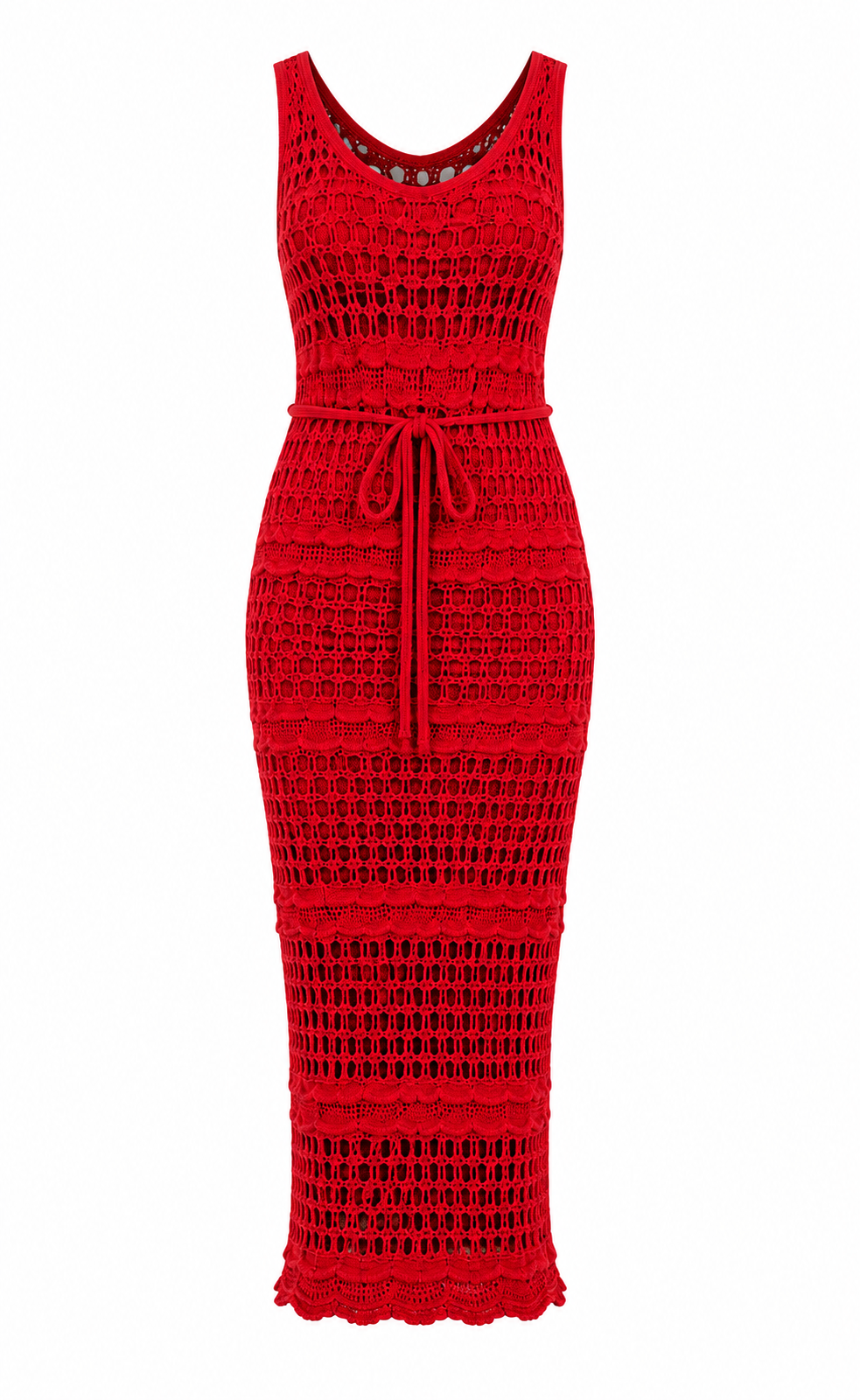 Crochet Red Dress Italy